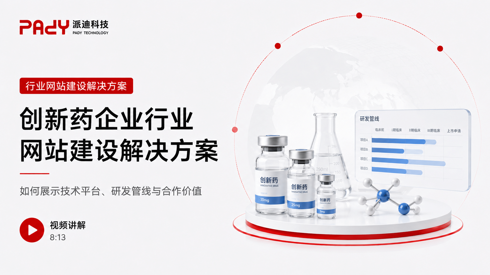 创新药企业网站建设解决方案：如何展示技术平台、研发管线与合作价值