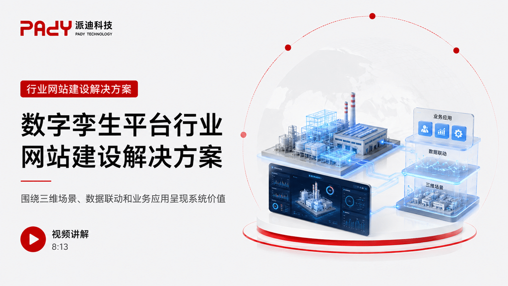 数字孪生平台行业网站建设解决方案：围绕三维场景、数据联动和业务应用呈现系统价值