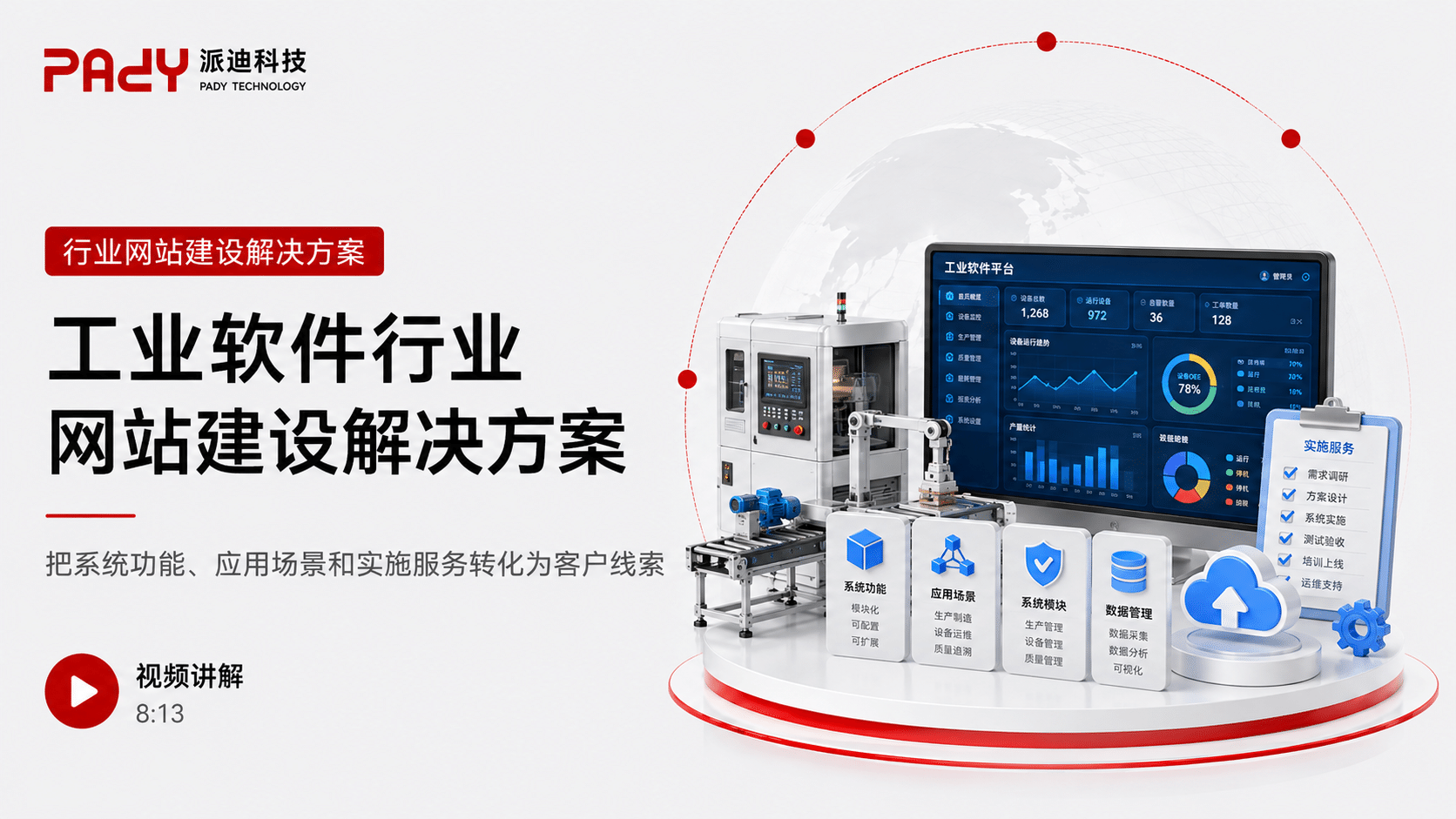 工业软件行业网站建设解决方案：把系统功能、应用场景和实施服务转化为客户线索