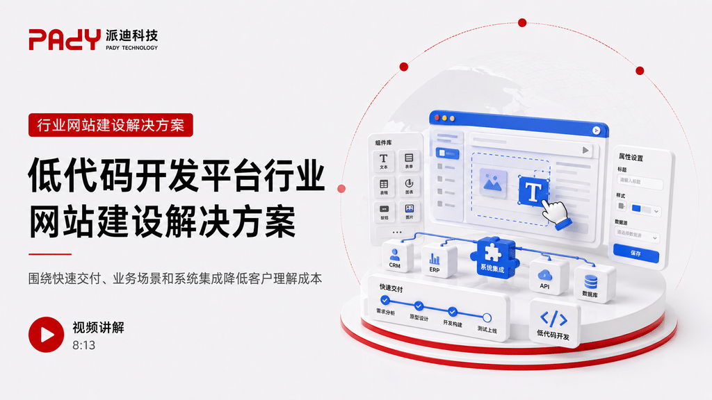 低代码开发平台行业网站建设解决方案：围绕快速交付、业务场景和系统集成降低客户理解成本