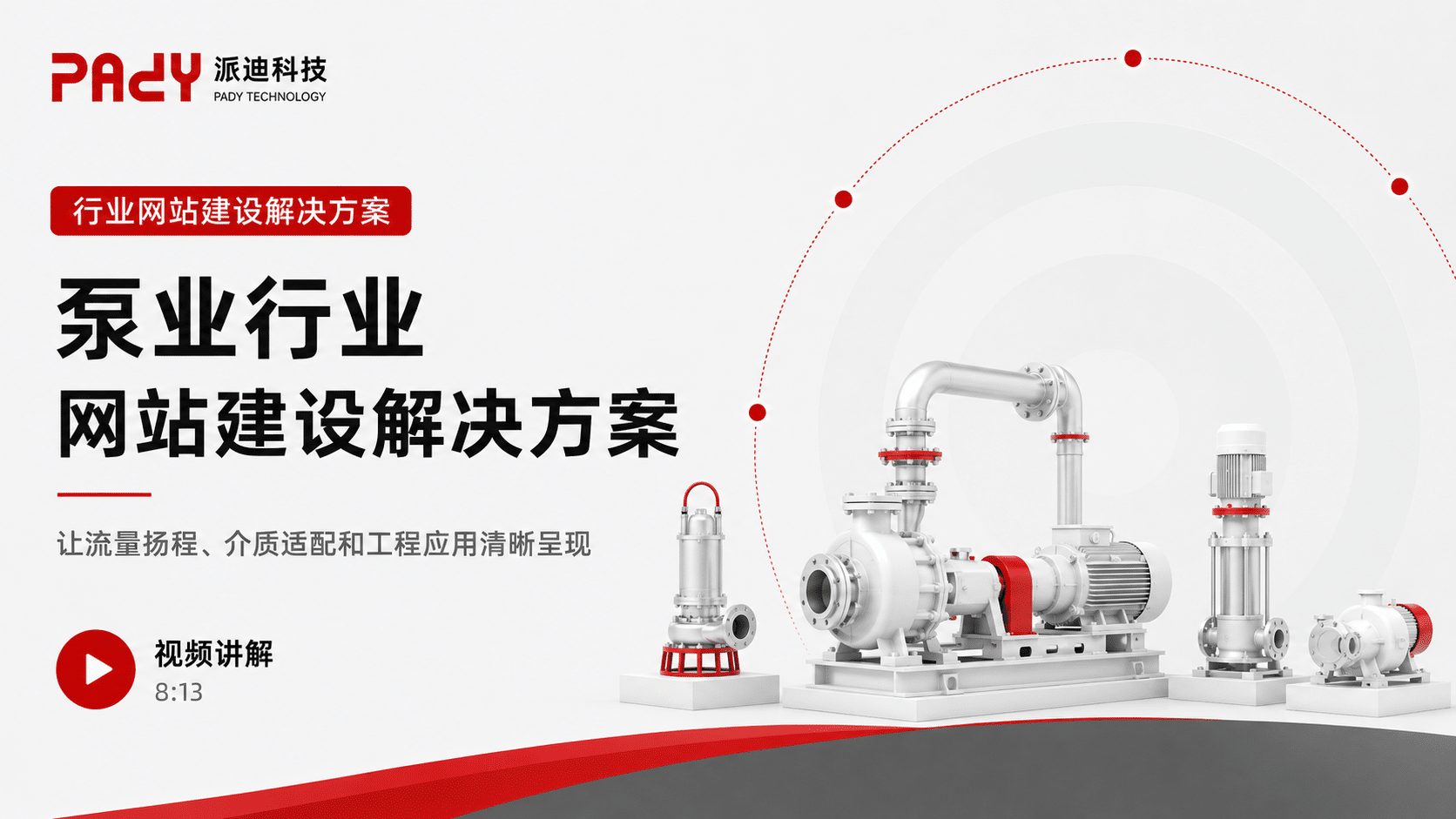 泵业行业网站建设解决方案：让流量扬程、介质适配和工程应用清晰呈现