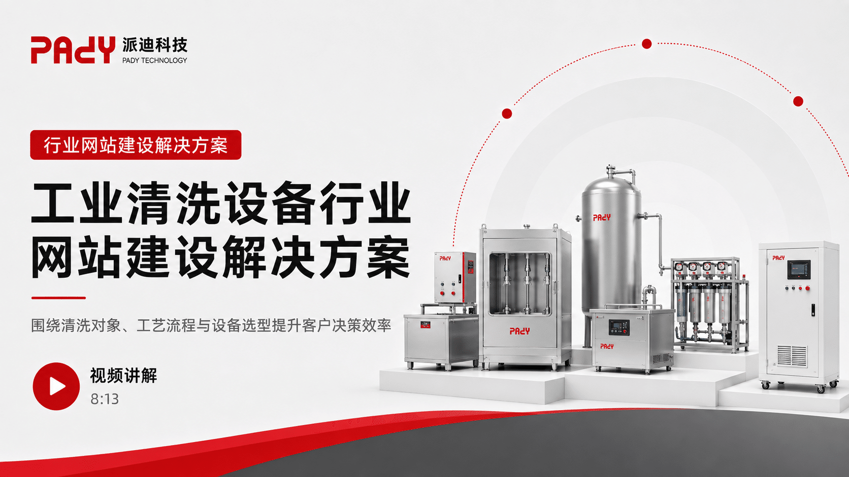 工业清洗设备行业网站建设解决方案：围绕清洗对象、工艺流程与设备选型提升客户决策效率