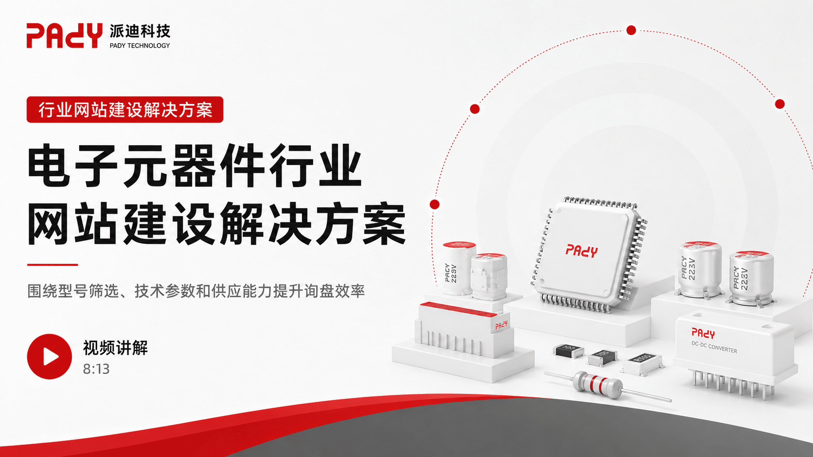 电子元器件行业网站建设解决方案：围绕型号筛选、技术参数和供应能力提升询盘效率