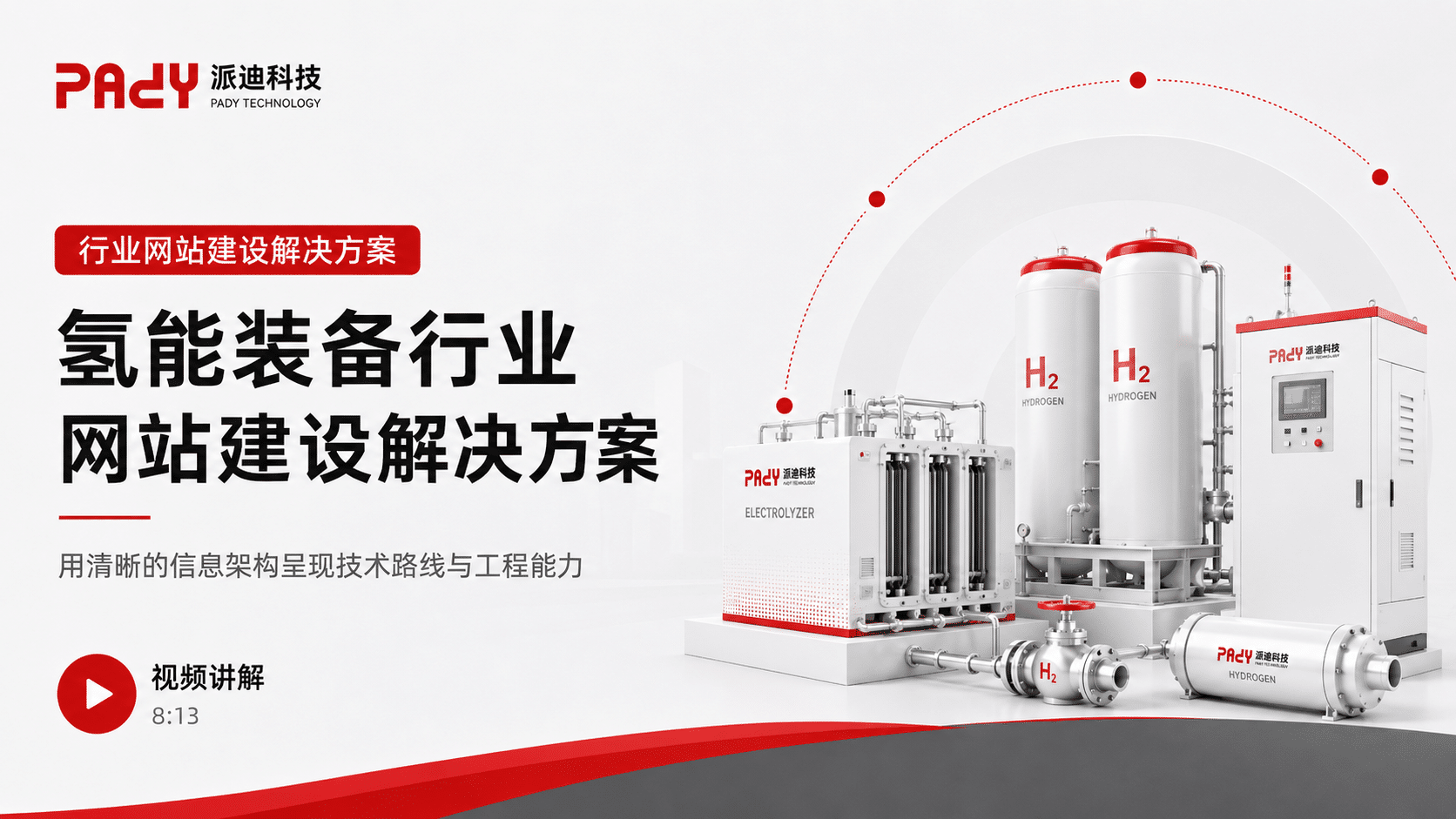 氢能装备行业网站建设解决方案：用清晰的信息架构呈现技术路线与工程能力