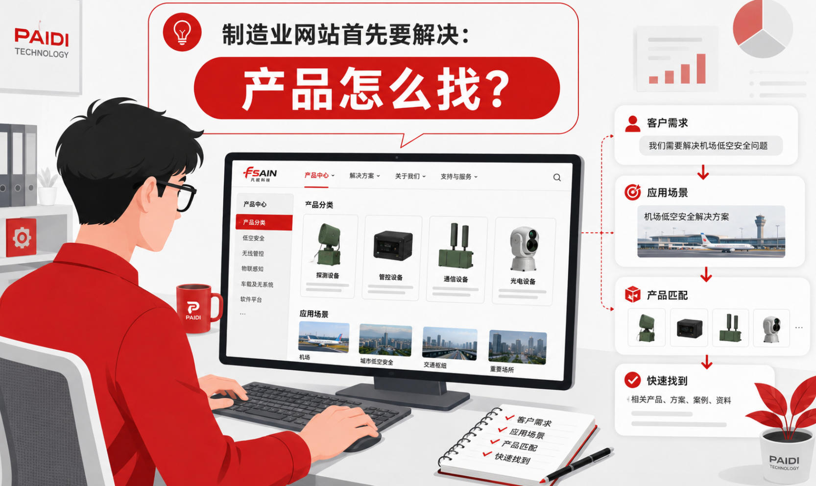 制造业网站首先要解决: 产品怎么找