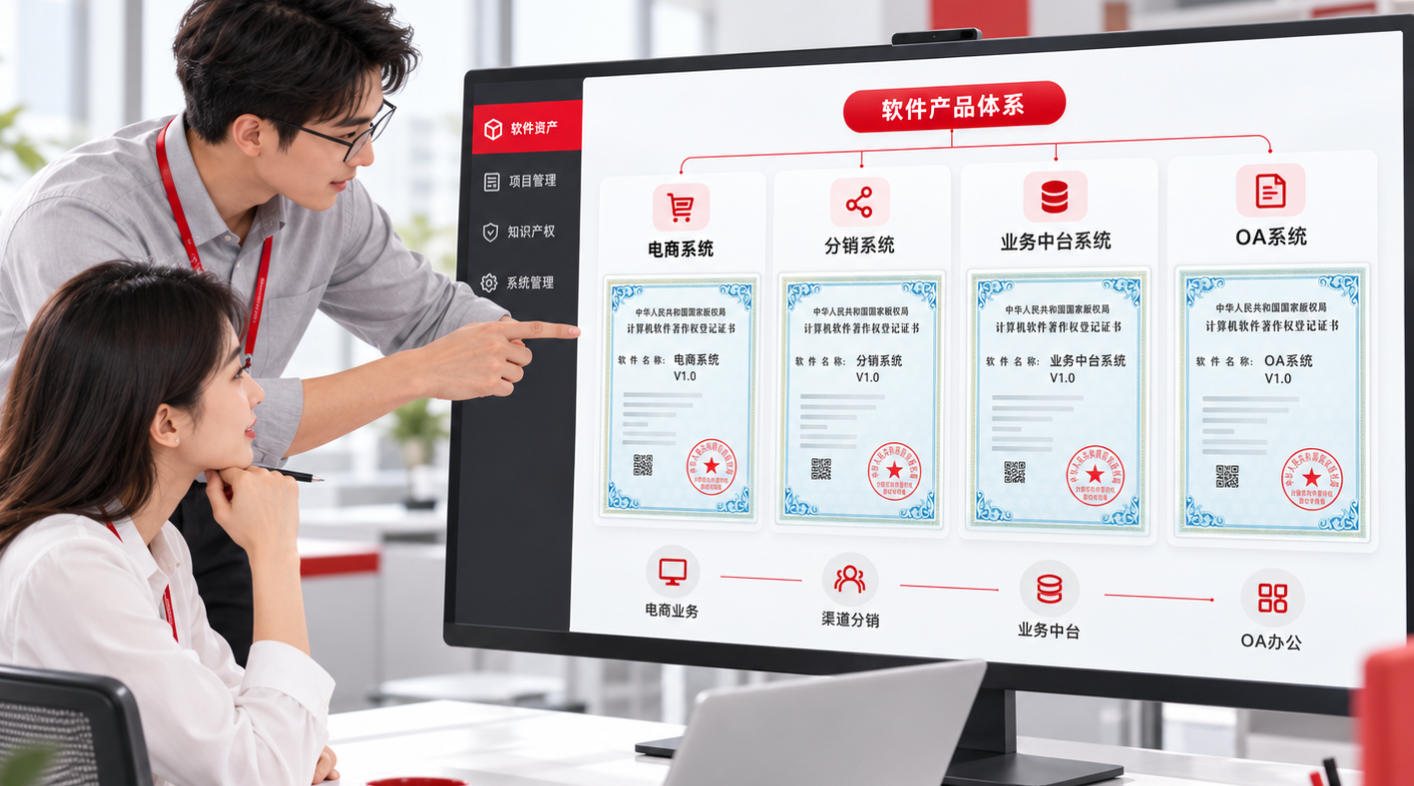 软件著作权:覆盖电商、分销、业务中台和OA 软件著作权:覆盖电商、分销、业务中台和OA